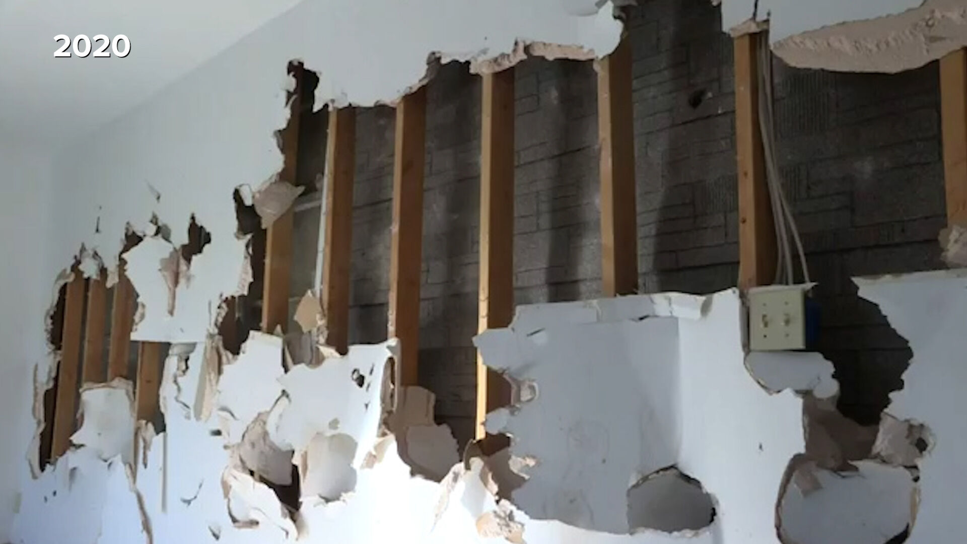 Mount Vernon church wall ripped apart